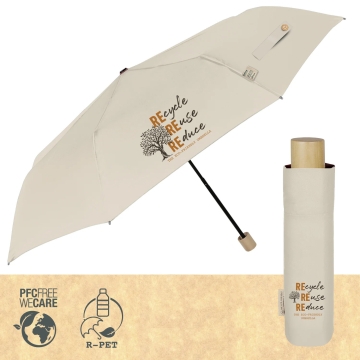 Ladies' manual umbrella Perletti Green 19117, Cream
