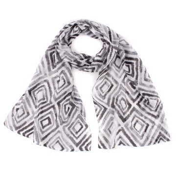 Ladies' scarf HatYou SI0763-99, 40x160 cm, Black and white