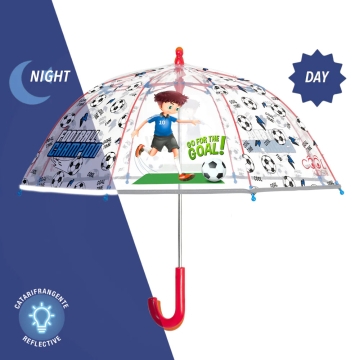 Kid's manual  umbrella Perletti CoolKids Football Champion 15613, Transparent