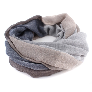 Fine cotton scarf Pulcra Biella, 54x200 cm, Grey beige
