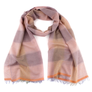 Fine cotton scarf Pulcra Rikka, 58x210 cm, Orange
