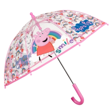 Детски прозрачен чадър Perletti Kids Peppa Pig 75107