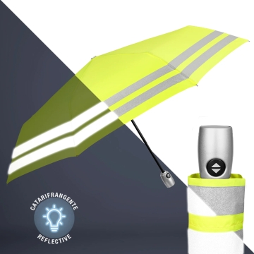 Автоматичен светлоотразителен Open-Close чадър Perletti Technology 21739, Жълт