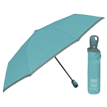 Ladies' automatic Open-Close umbrella Perletti Technology 21773, Sky Blue