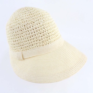 Summer hat with visor Fratelli Mazzanti FM 6563, Ecru