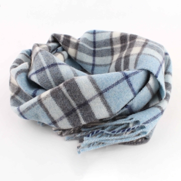 Wool scarf Pulcra Dundee N, 30x178 cm, Light blue melange