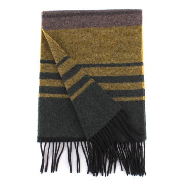 Wool scarf Ma.Al.Bi. MAB844 903/2, 30x180 cm, Yellow/Green