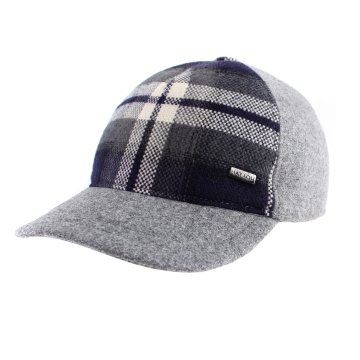 Winter Baseball Cap HatYou CP3861, Grey/ Blue Plaid