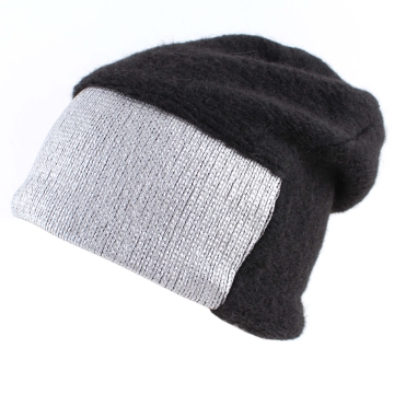 Ladies' Knitted Hat HatYou CP2768, Black/Silver