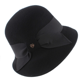 Ladies' felt hat HatYou CF0366, Black