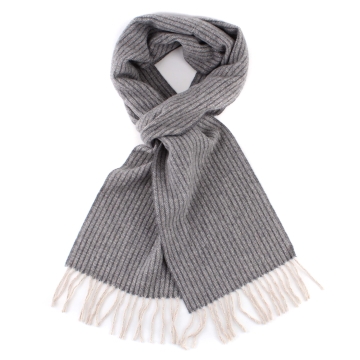 Wool scarf Pulcra Perugia, 25x200 cm, Gray