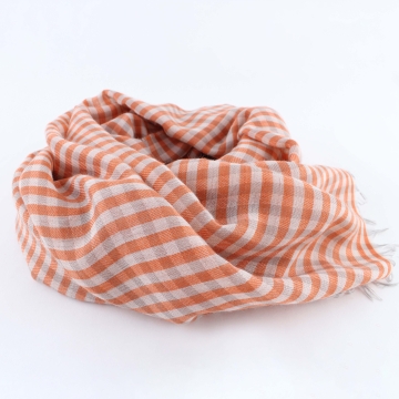 Fine Wool and Cotton Shawl Pulcra Eliza, 59x200 cm, Orange