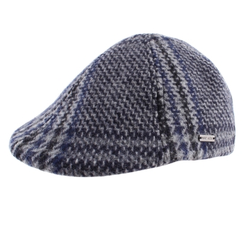 Men's Wool Flat Cap HatYou CP4194, Blue Check