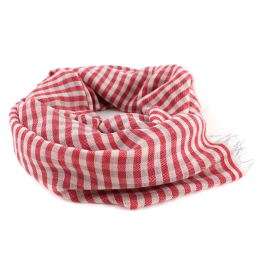 Fine Wool and Cotton Shawl Pulcra Eliza, 59x200 cm, Red