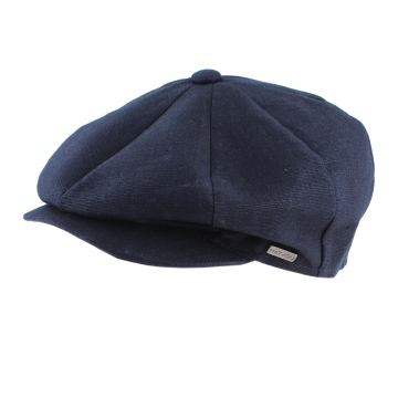 Șapcă bărbătească tip Bakerboy din in HatYou CTM2407, Albastru închis