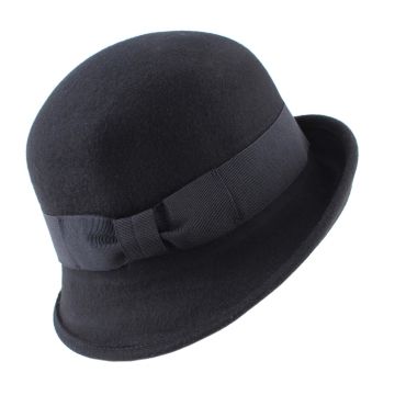 Ladies' felt hat Fratelli Mazzanti FM7897, Black