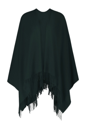 Wool Poncho Pulcra Stelvio 145x150, Petrol green