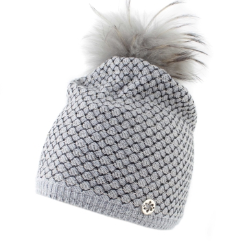 Ladies' Knitted Hat JG5328, Black/Silver