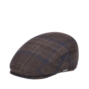 Men’s Wool Cap with Ear Flaps HatYou CP4303, Brown/Dark Blue