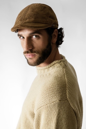 Мъжки каскет от памучно кадифе HatYou CP4254, Камила