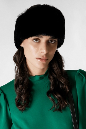 Лента за глава от пухкава материя HatYou CP4291, Черен