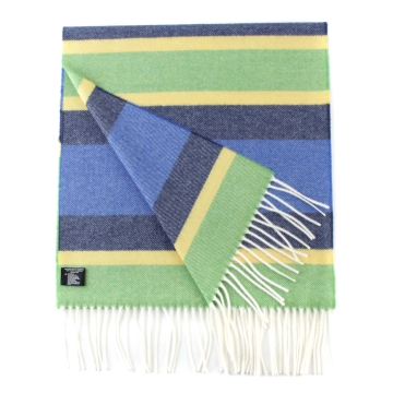 Вълнен шал Ma.Al.Bi. MAB105 134/5, 37х180 см, Светлозелен/Кралско син