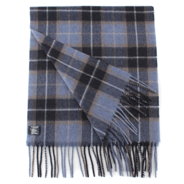 Кашмирен шал Ma.Al.Bi. MAB813 74/4, 37х180 см, Синьо каре