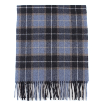 Кашмирен шал Ma.Al.Bi. MAB813 74/4, 37х180 см, Синьо каре