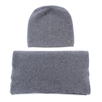 Set fular și căciulă din cașmir Granadilla JG5140&5256, Gri