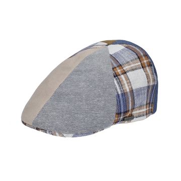 Men’s summer cap made of cotton and linen with multicolour panels HatYou | Multicolour
