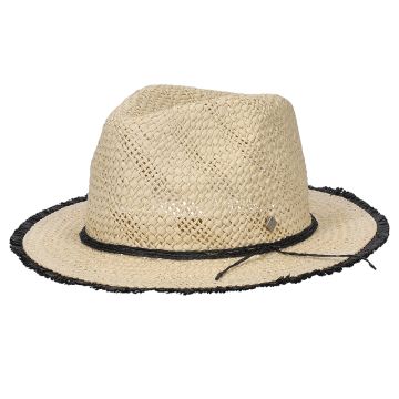 Women’s summer fedora hat with yellow accents HatYou | Natural