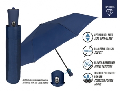 Umbrelă automată de bază pliabilă promoțională Perletti 96009