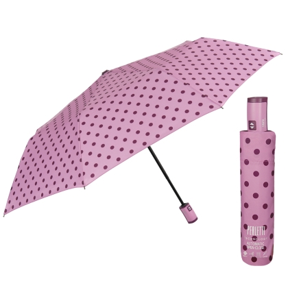 Дамски автоматичен Open-Close чадър Perletti Technology 21692, розов