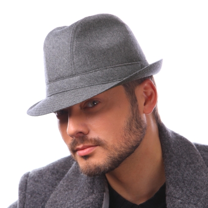 Pălărie de iarnă pentru bărbați Fedora HatYou CP0760, Gri melange