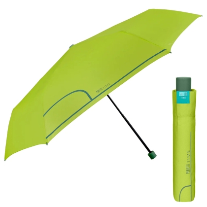 Ladies' manual Extraslim umbrella Perletti Time 26296, Green