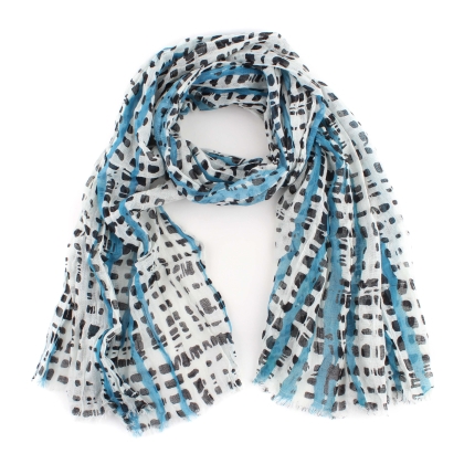 Summer cotton scarf HatYou SE0563, Blue