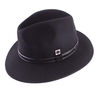 Мъжка филцова Fedora с наушник Granadilla  JG5050, Черен