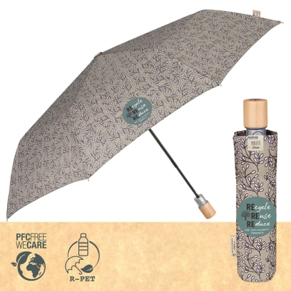 Ladies automatic umbrella Perletti Green 19126, Grey
