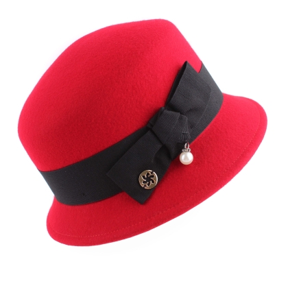 Pălărie de pâslă Granadilla JG5396, Roșie
