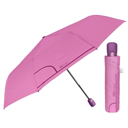 Umbrelă automată Open-Close pentru femei Perletti Time 26355, Roz pastel