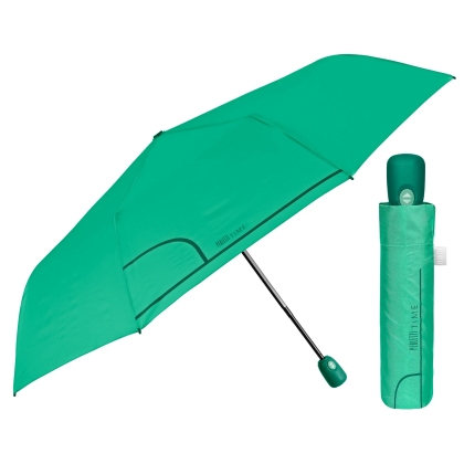 Ladies' automatic Open-Close umbrella Perletti Time 26355, Mint green