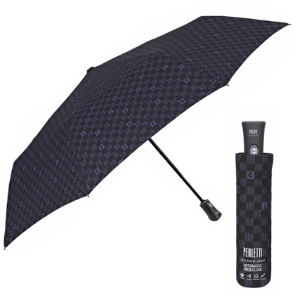 Men's automatic Open-Close umbrella Perletti Technology 21795, Dark blue