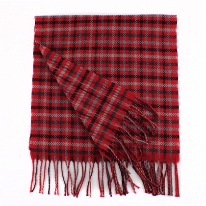 Wool scarf Ma.Al.Bi. MAB105/90/3, 37x180 cm, Red Pepite