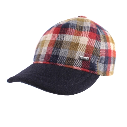 Winter Baseball Cap HatYou CP3861, Navy Blue/ Multicolor Plaid