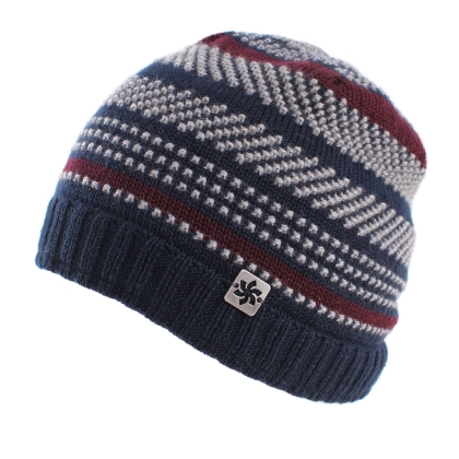 Men's knitted wool hat JG5173, Navy blue