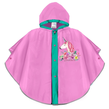 Poncho de ploaie Perletti CoolKids Unicorn 15626, Violet deschis