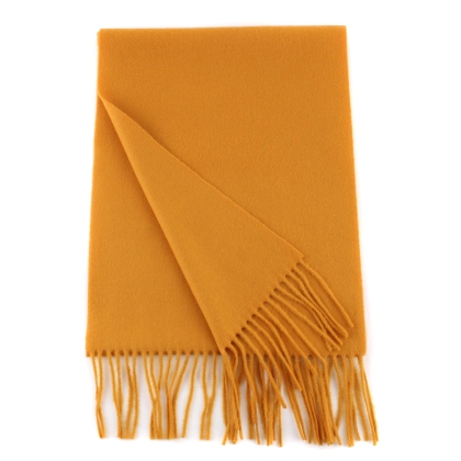 Wool scarf Ma.Al.Bi. MAB862 50/1509, 30x185 cm, Mustard