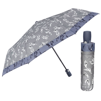 Umbrelă de damă automată Open-Close Perletti Technology 21812, Gri-Albastru