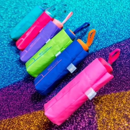 Umbrelă mini pentru femei, manuală, Perletti Time 26414, Zmeuriu