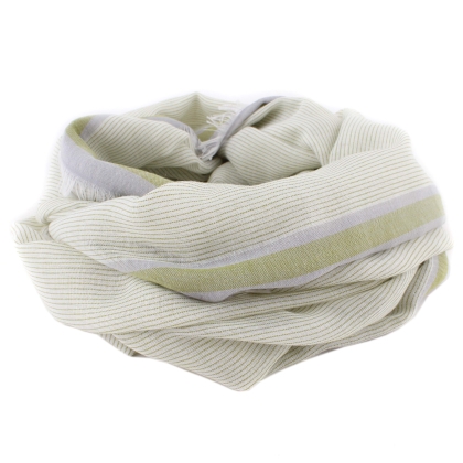 Eșarfă de vară din bumbac și modal HatYou SE0688, 65x190 cm, Verde deschis